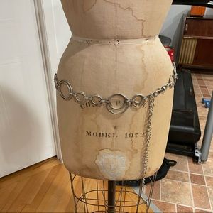 Gypsy silver belt in hoops